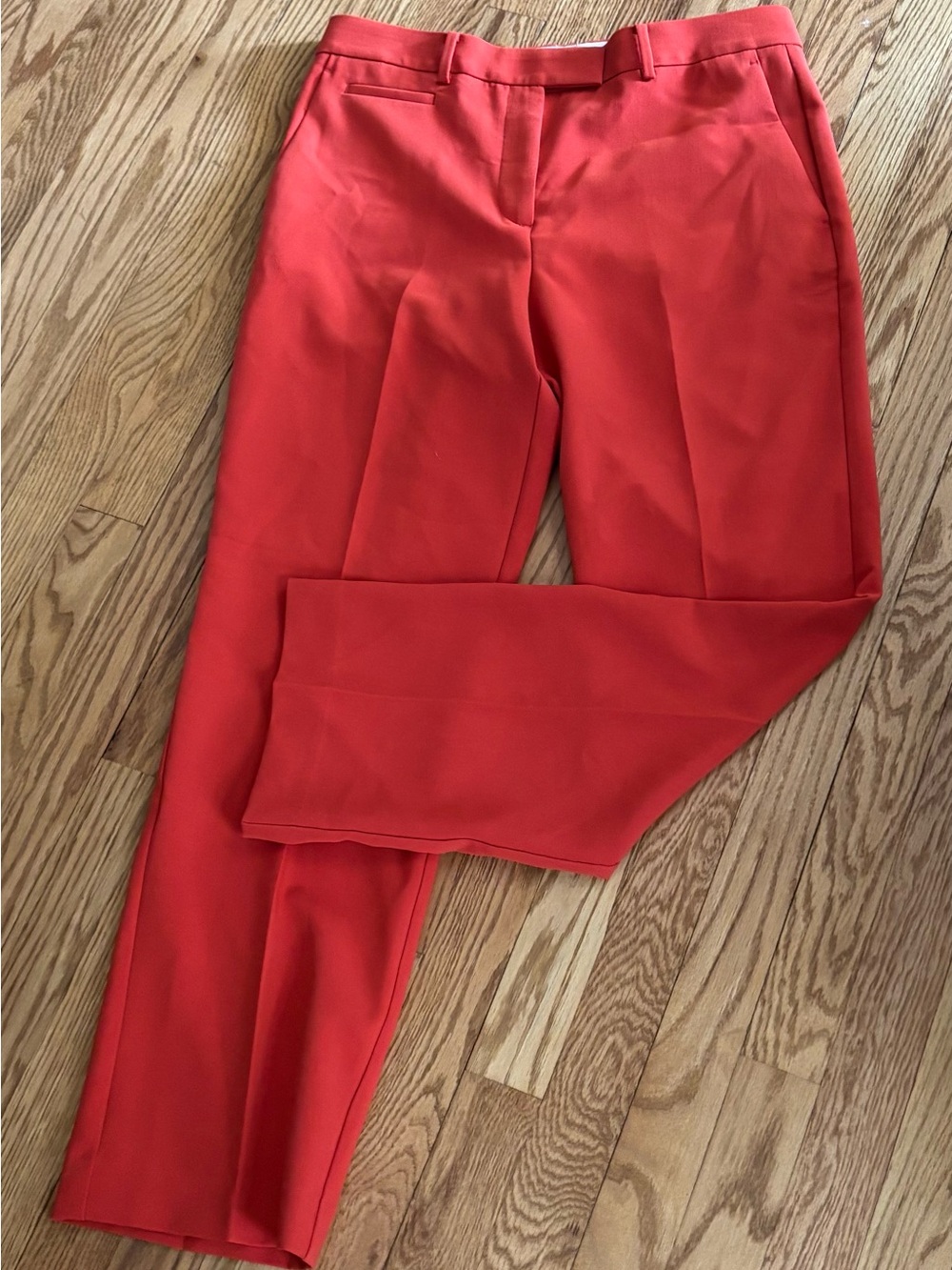 Ann Taylor Coral-Red Tailored Dress Pants
